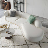 Ultra-modern polyester blend tuxedo arm sofa with tight back, 27.56 inches high sectional main product image